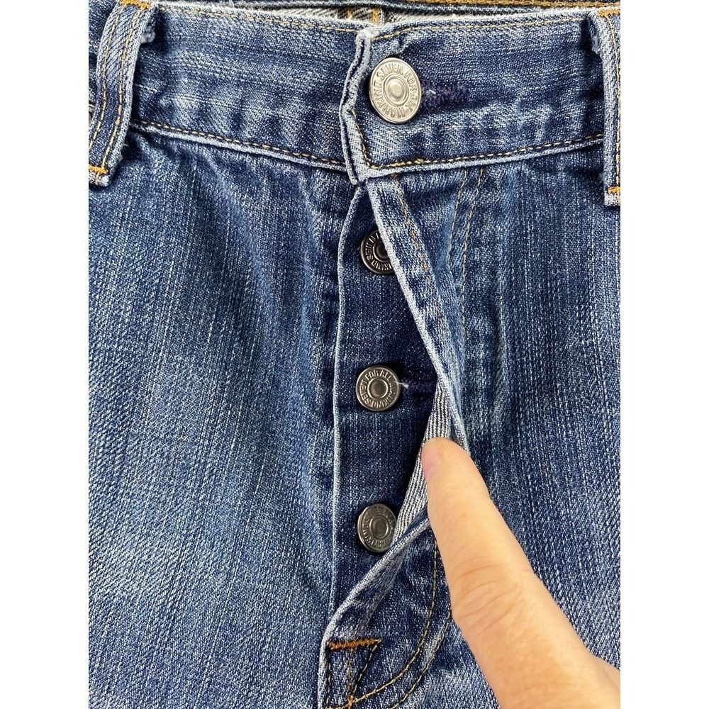 7 For All Mankind Relaxed Fit Mens Jeans Size 33x29 Medium Wash Fade *Hemmed* - Picture 6 of 13